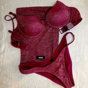 NEW Triangl Underwire Grape Sparkle Bikini